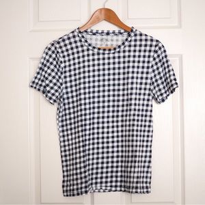 J.crew Gingham Vintage Cotton Tee Size M